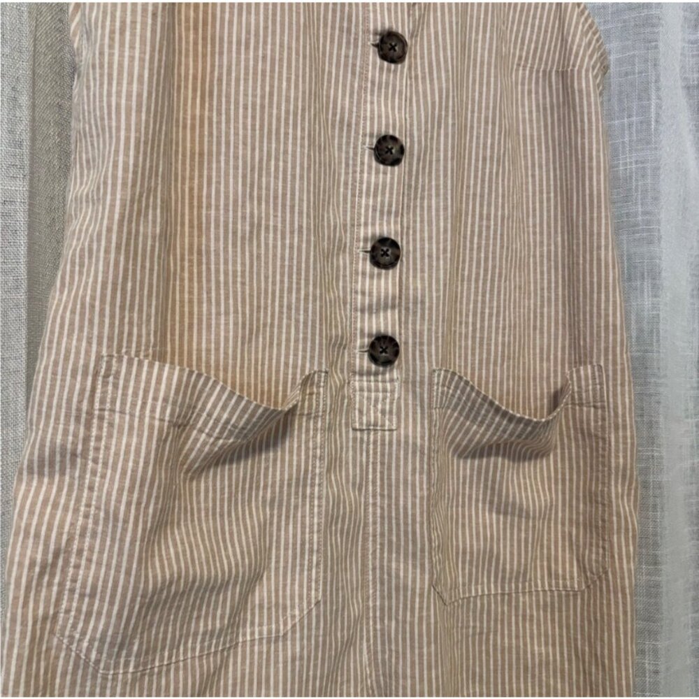 Marine Layer Sydney Natural Stripe Button-Front Jumpsuit, new with tags - Picture 7 of 7